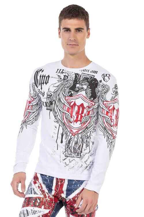 CL477 Camisa de manga larga para hombres con estampado fresco