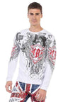 CL477 Camisa de manga larga para hombres con estampado fresco