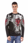 CL477 men's long -sleeved shirt with cool print