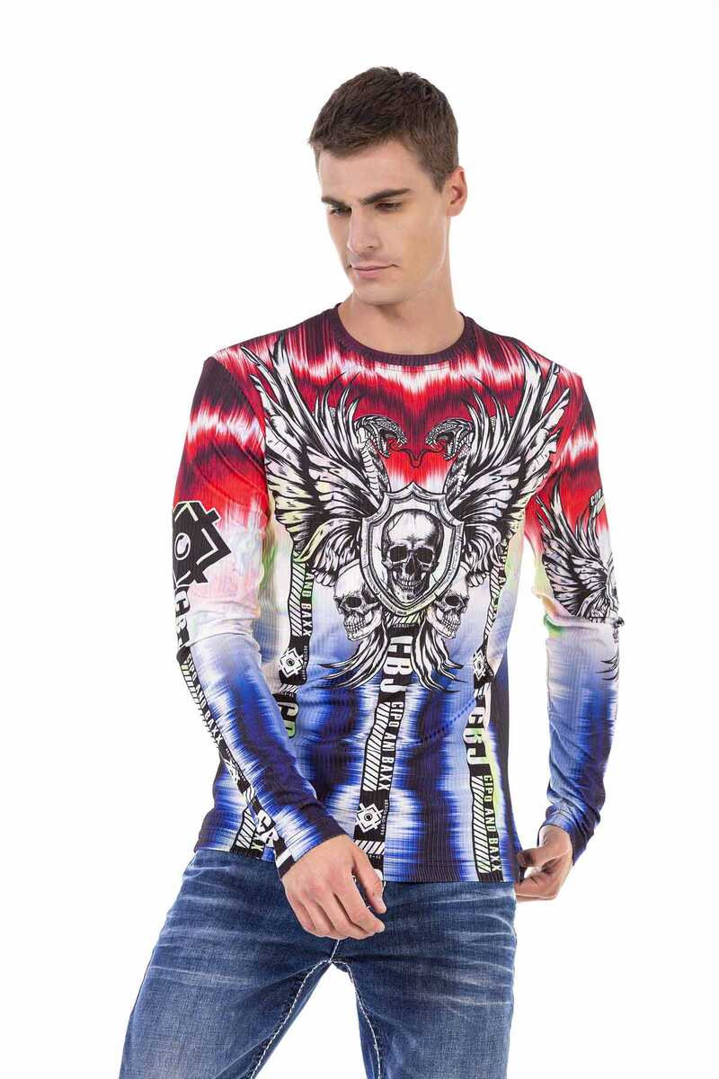 cl484 Maglia da uomo a maniche lunghe