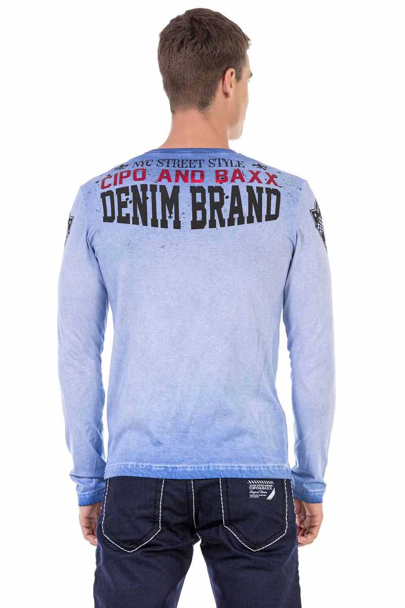 CL486 Camisa de manga larga para hombres con impresión fresca