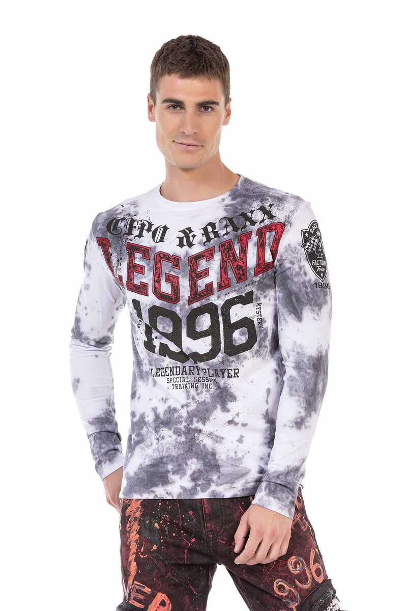 CL486 Camisa de manga larga para hombres con impresión fresca