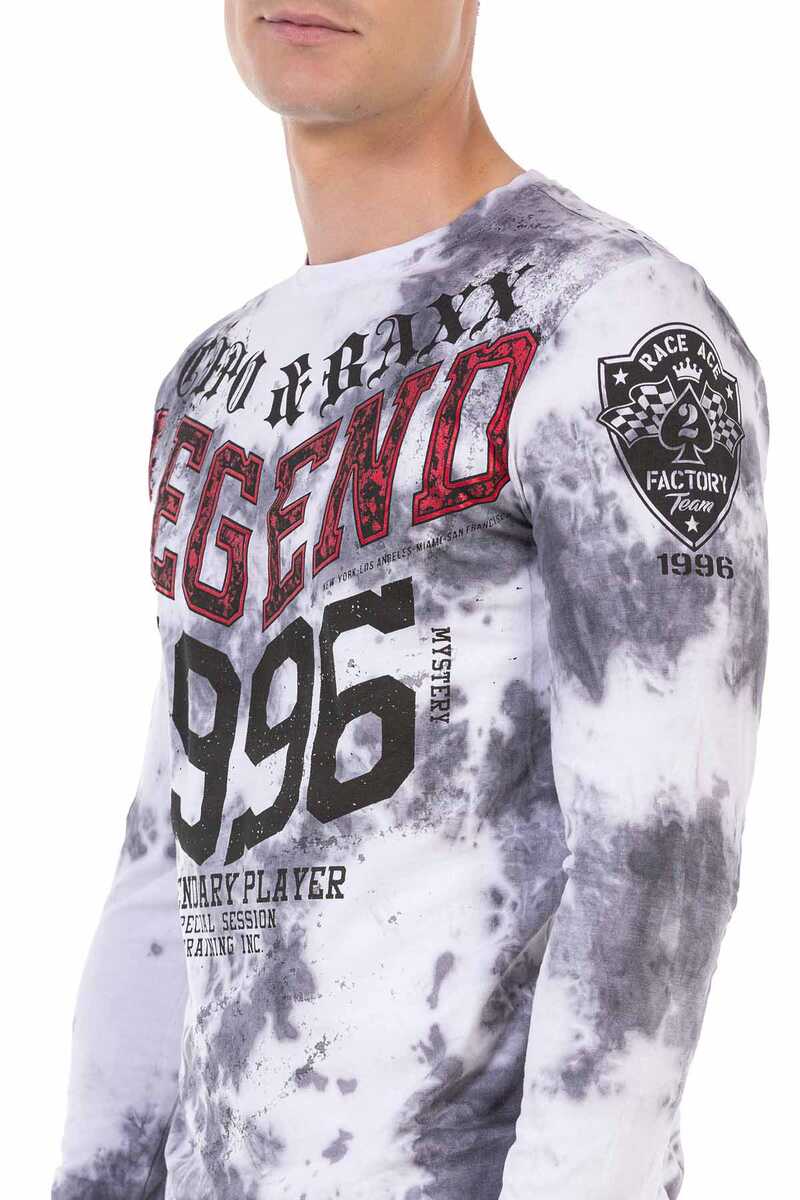 CL486 Camisa de manga larga para hombres con impresión fresca