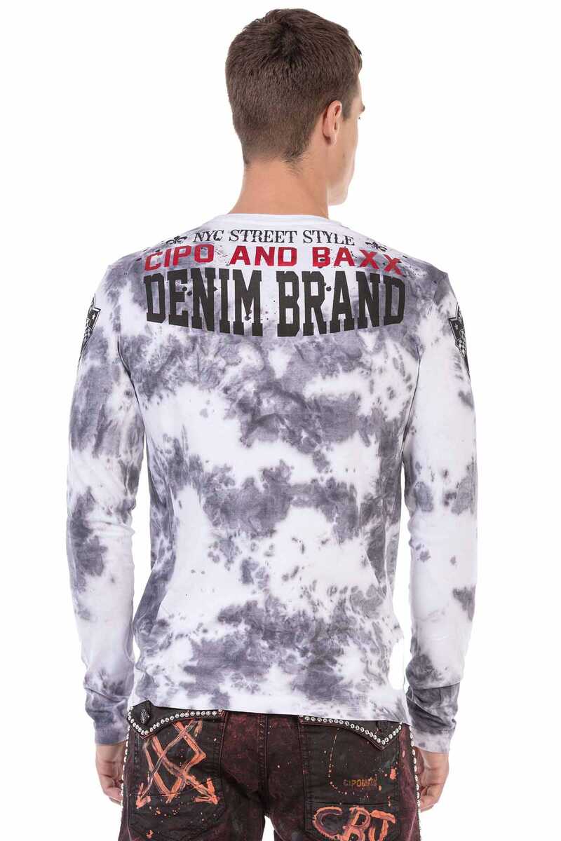 CL486 Camisa de manga larga para hombres con impresión fresca