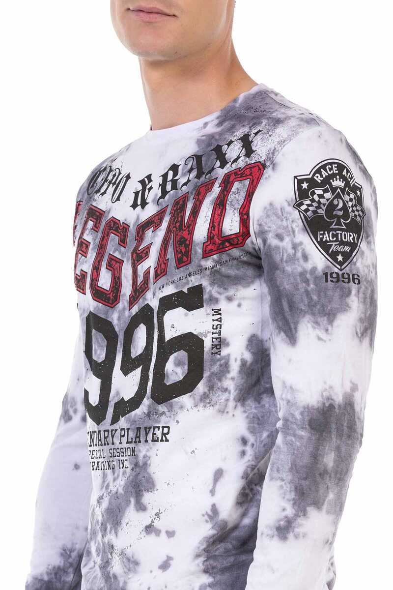 Cl486 chemise longue masculine avec une imprimée fraîche