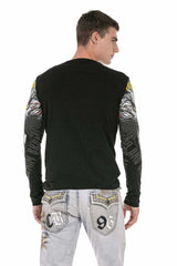CL488 Herren Langarmshirt mit coolem Adler-Print