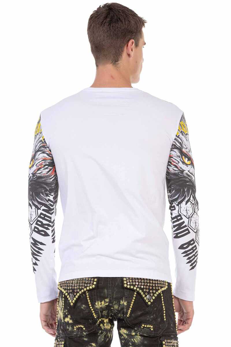 CL488 Herren Langarmshirt mit coolem Adler-Print