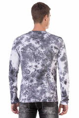 CL489 Camisa de manga larga para hombres con un estampado frontal de marca grande
