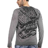 CL491 Herren Langarmshirt mit großem Aufdruck
