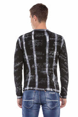 CL493 Camisa de manga larga de los hombres con estampado frontal fresco
