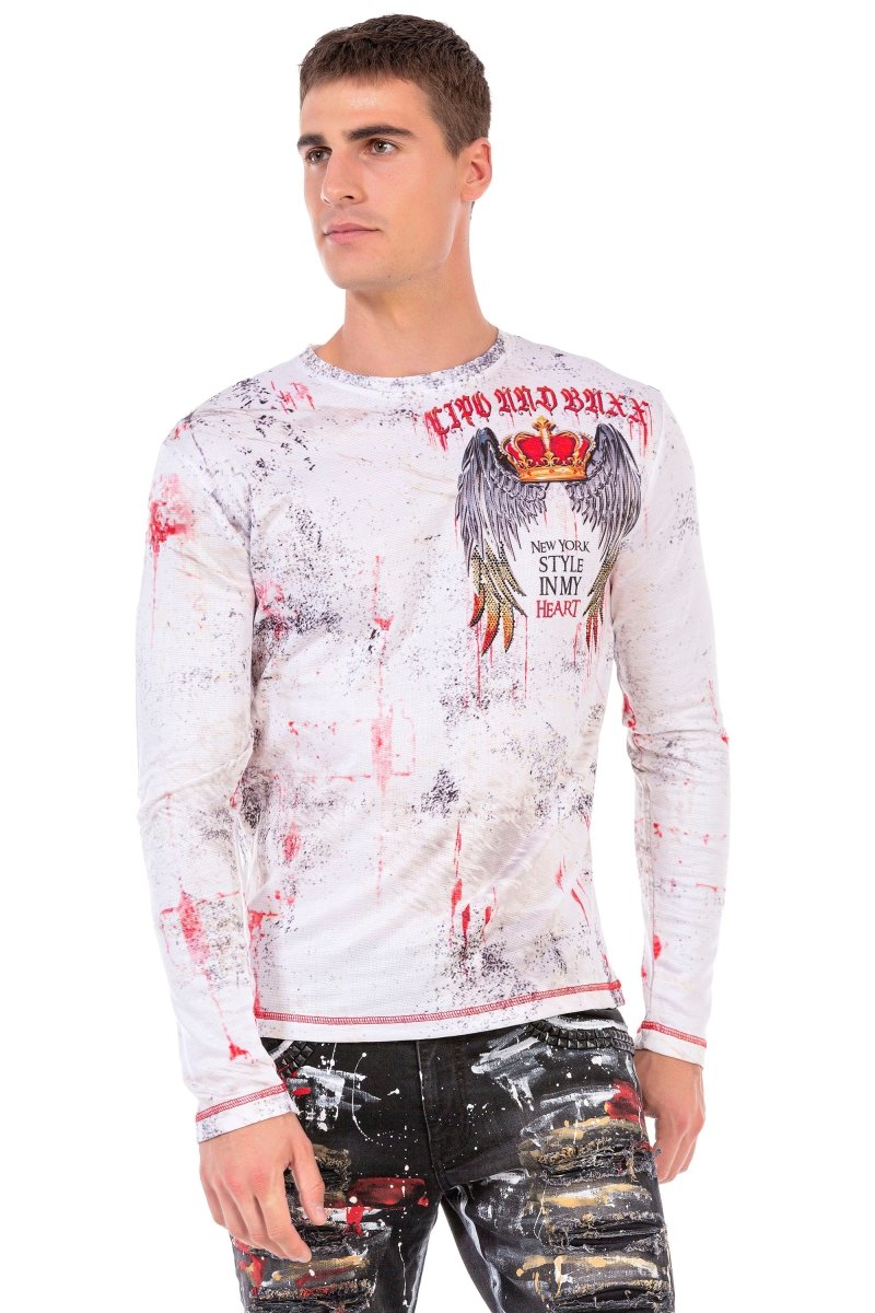 CL497 Camisa de manga larga para hombres con estilos geniales de Nueva York