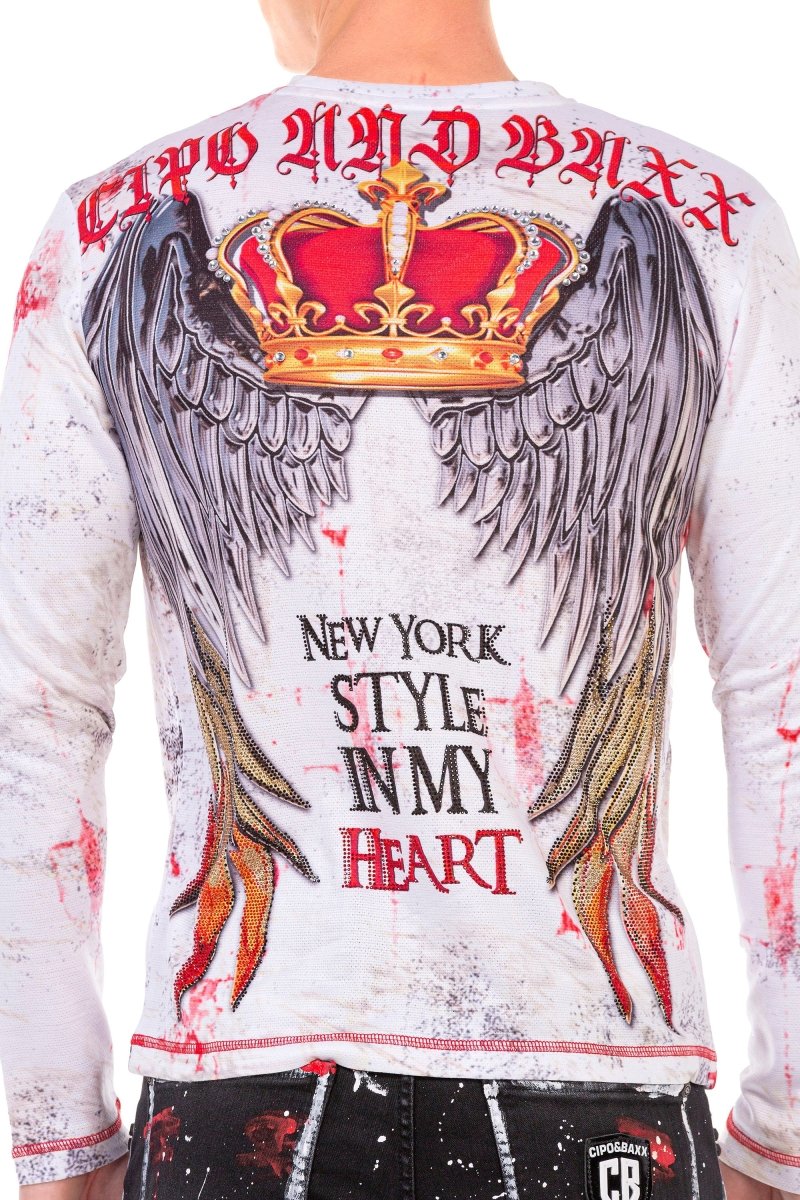 CL497 Camisa de manga larga para hombres con estilos geniales de Nueva York