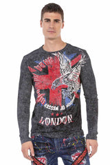 CL499 men's long -sleeved shirt in an extravagant look