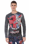 CL499 men's long -sleeved shirt in an extravagant look