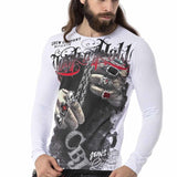 Cl511 chemise à longue durée pour hommes avec grand imprimé