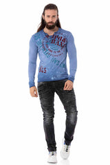 CL512 Herren Langarmshirt mit großem Frontprint