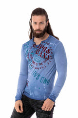CL512 Herren Langarmshirt mit großem Frontprint