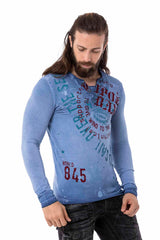 CL512 Herren Langarmshirt mit großem Frontprint