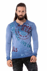 CL512 Herren Langarmshirt mit großem Frontprint