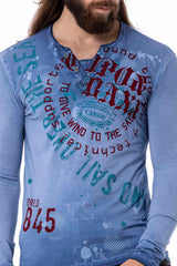 CL512 Herren Langarmshirt mit großem Frontprint
