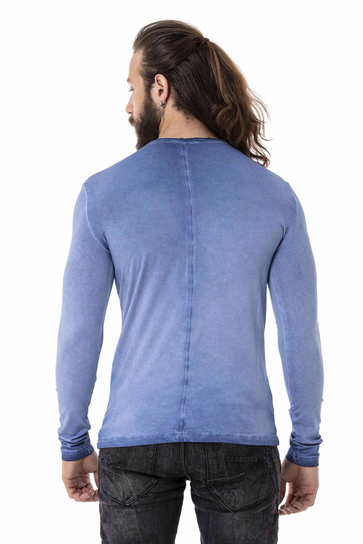 CL512 Herren Langarmshirt mit großem Frontprint