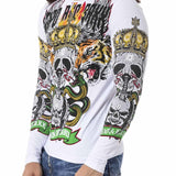 CL514 T-shirt manches longues homme avec grand imprimé
