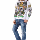 CL514 T-shirt manches longues homme avec grand imprimé