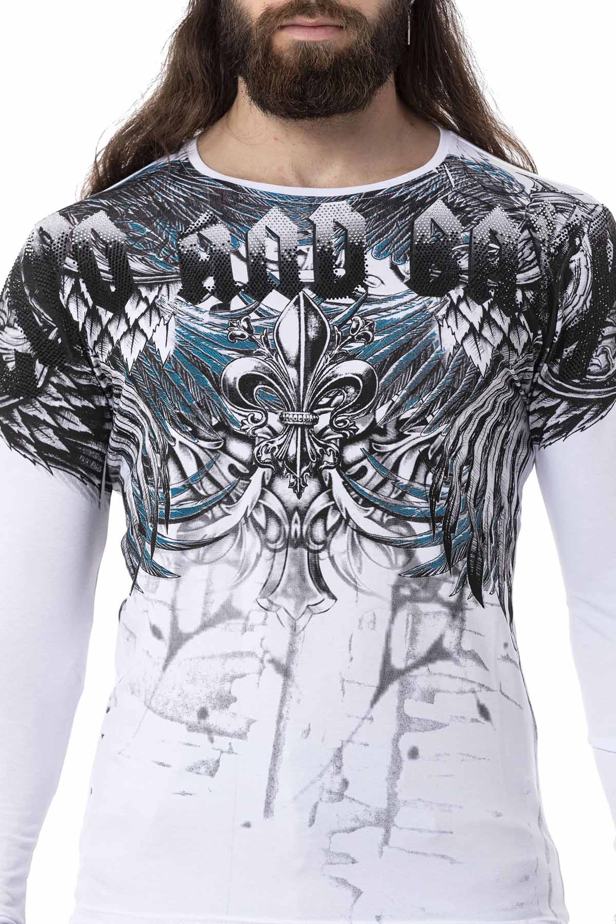 CL516 Herren Langarmshirt mit großem Aufdruck