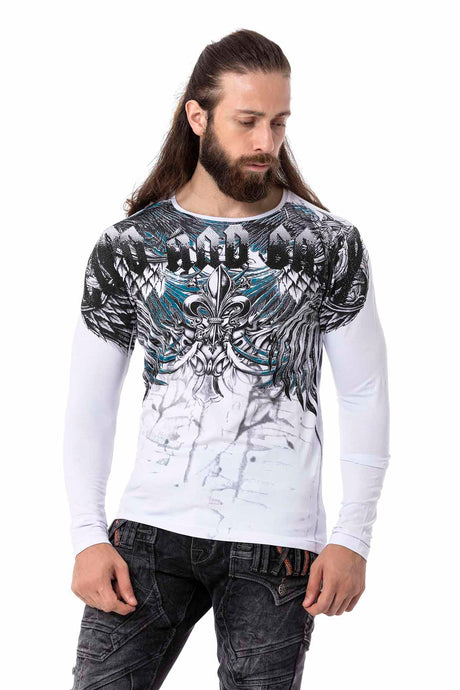 CL516 Herren Langarmshirt mit großem Aufdruck