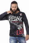 CL518 Heren Longsleeve met een grote Print