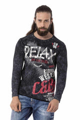 CL518 Heren Longsleeve met een grote Print