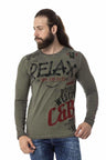 CL518 Heren Longsleeve met een grote Print