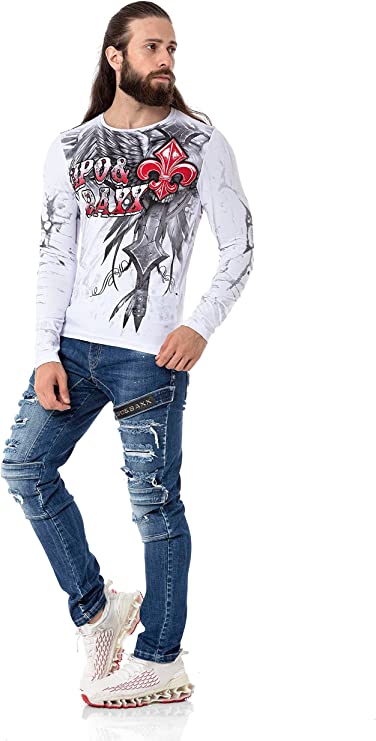 CL522 Heren Longsleeve met een grote Print