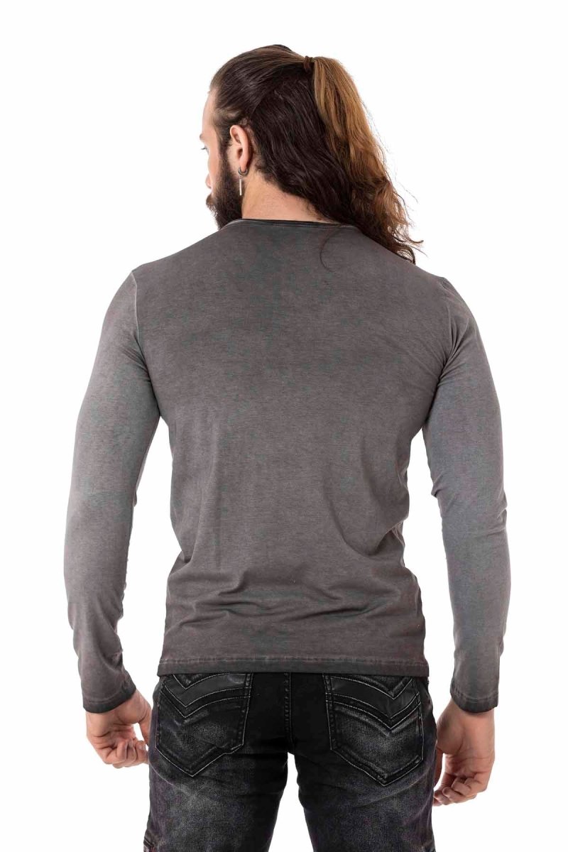 CL523 Sweat-shirt manches longues pour hommes avec broderie de marque tendance