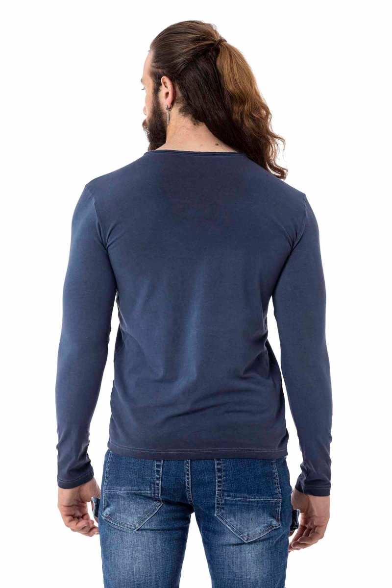 CL523 Sweat-shirt manches longues pour hommes avec broderie de marque tendance