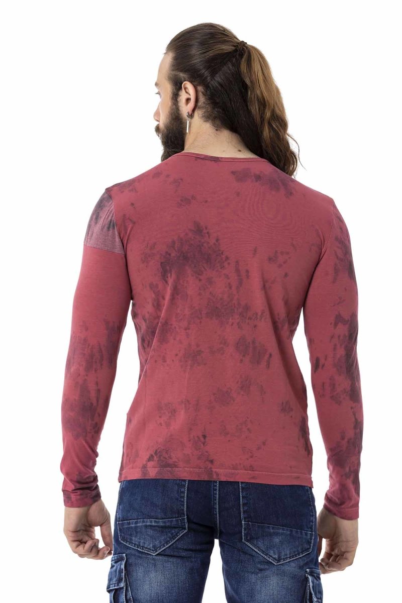 CL524 Camisa de manga larga para hombres con un gran patrón todo