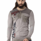 CL527 Herren Langarmshirt mit stylischen Prints