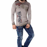 CL527 Herren Langarmshirt mit stylischen Prints