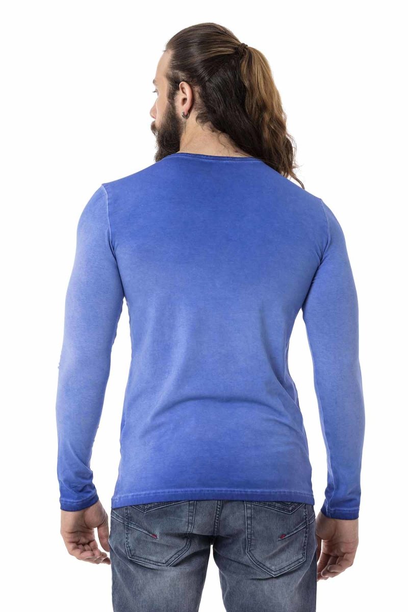 CL527 Herren Langarmshirt mit stylischen Prints