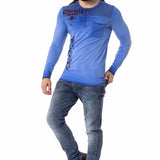 Cl527 chemise longue masculine avec des impressions élégantes