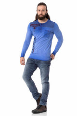 CL527 Herren Langarmshirt mit stylischen Prints