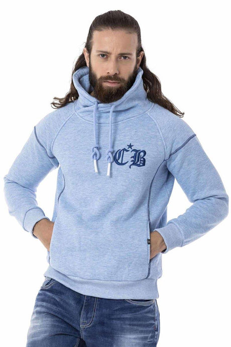 CL529 bluza męska z wysokim kołnierzem