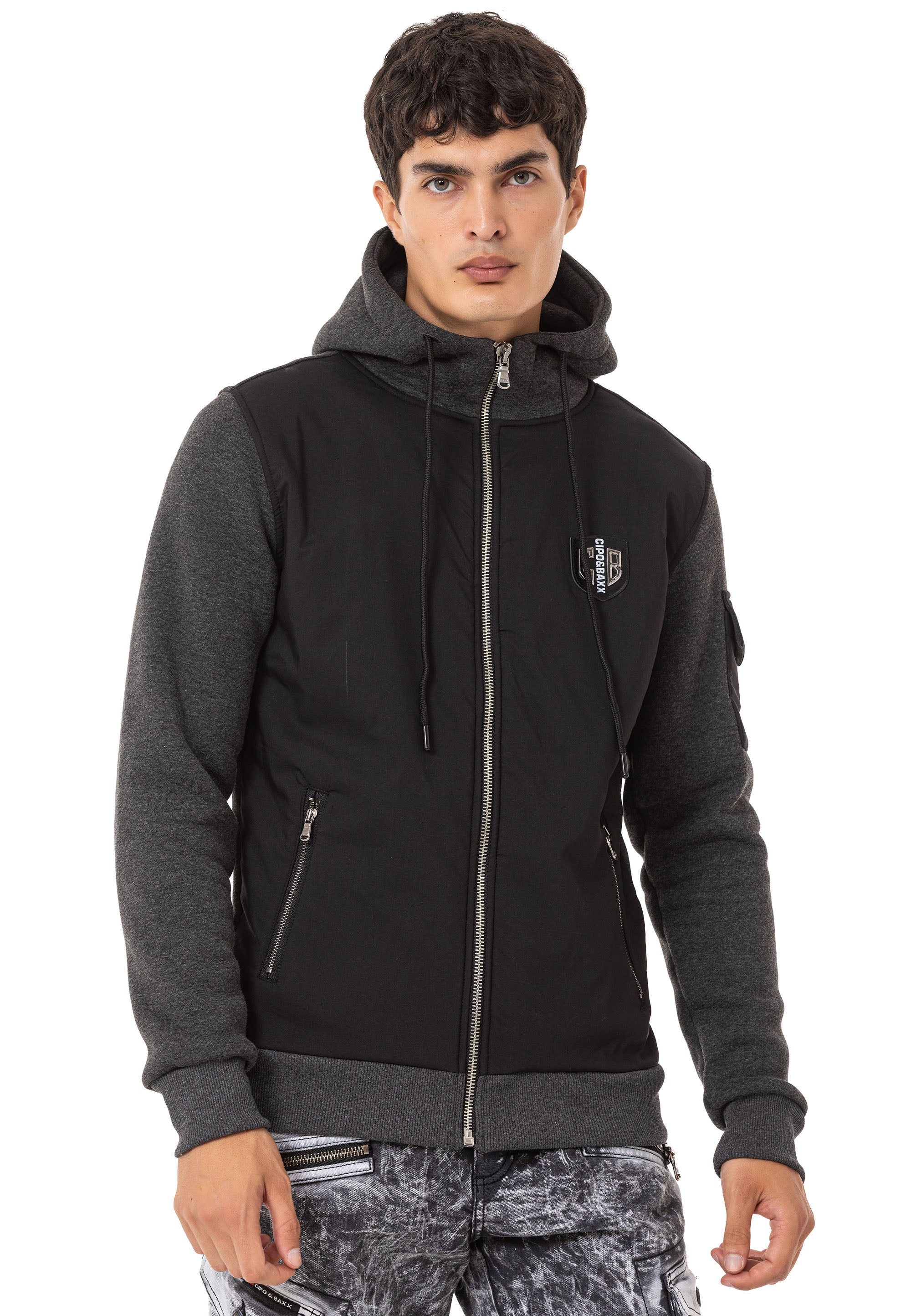CL552 Herren Sweatjacke im coolen Look mit Kapuze