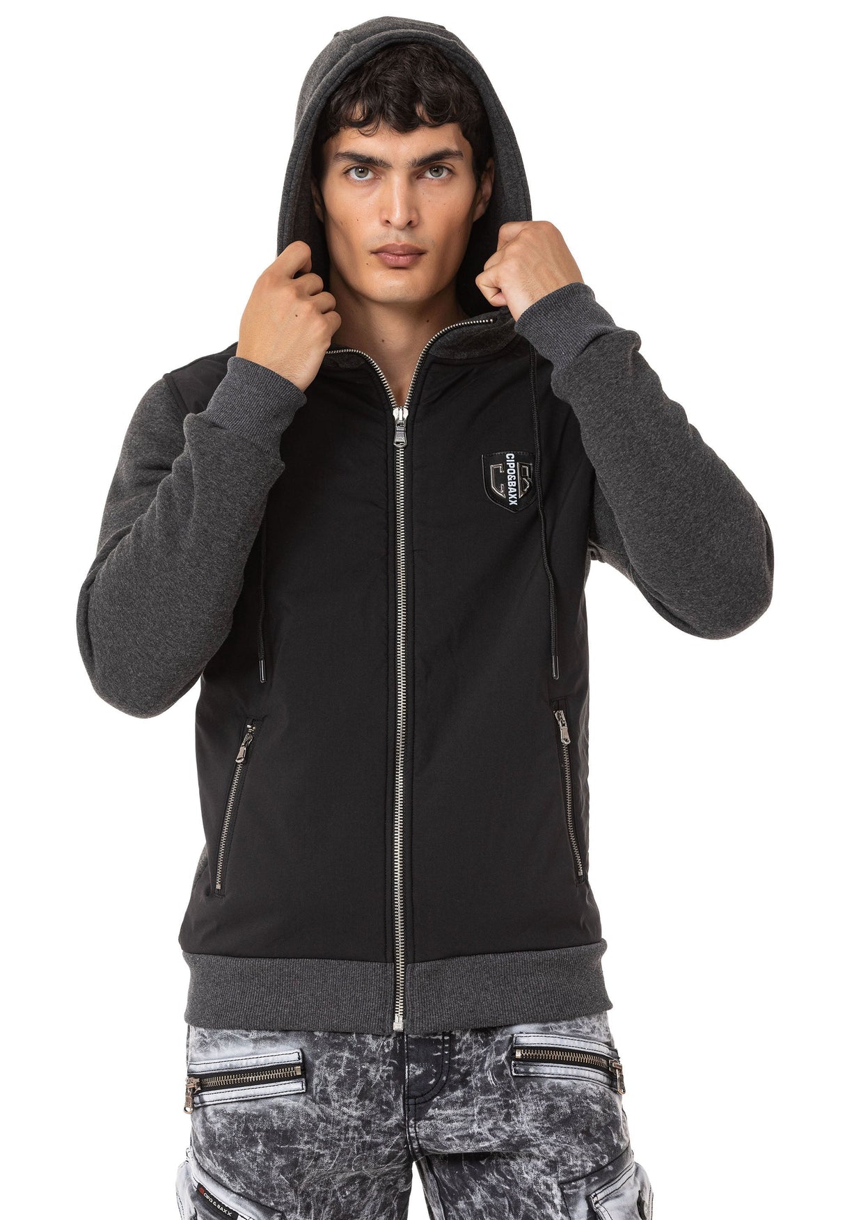 CL552 Sudadera para hombre con capucha