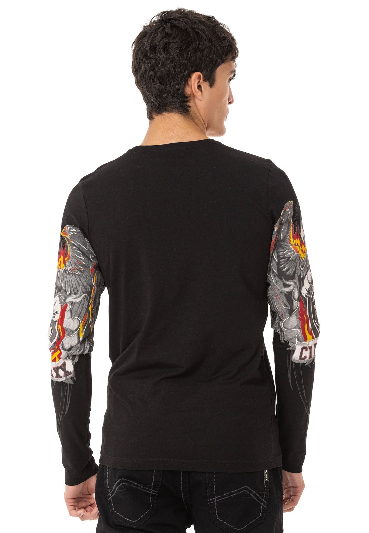 CL553 Heren Longsleeve met een Fancy Print