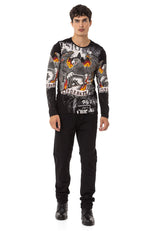 CL553 Heren Longsleeve met een Fancy Print