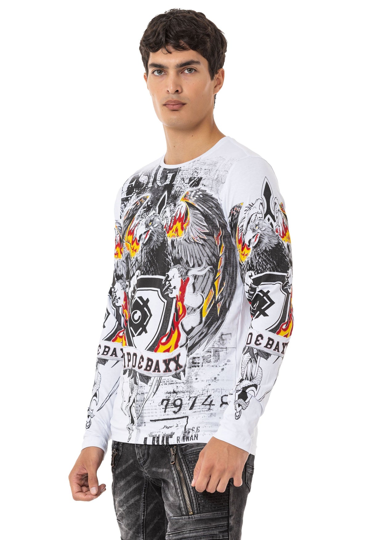 CL553 Heren Longsleeve met een Fancy Print