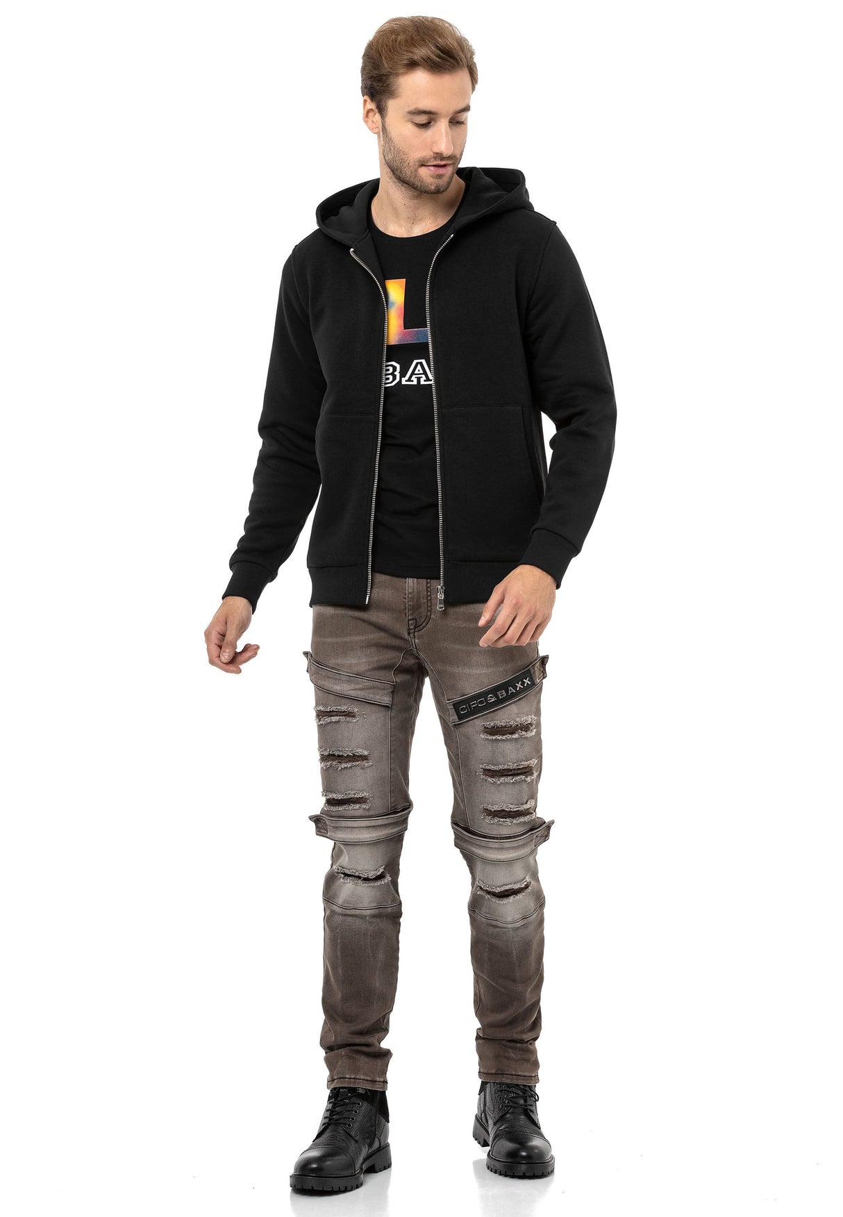 CL556 Herren Sweatjacke mit Kapuze -  Verschiedene Farben