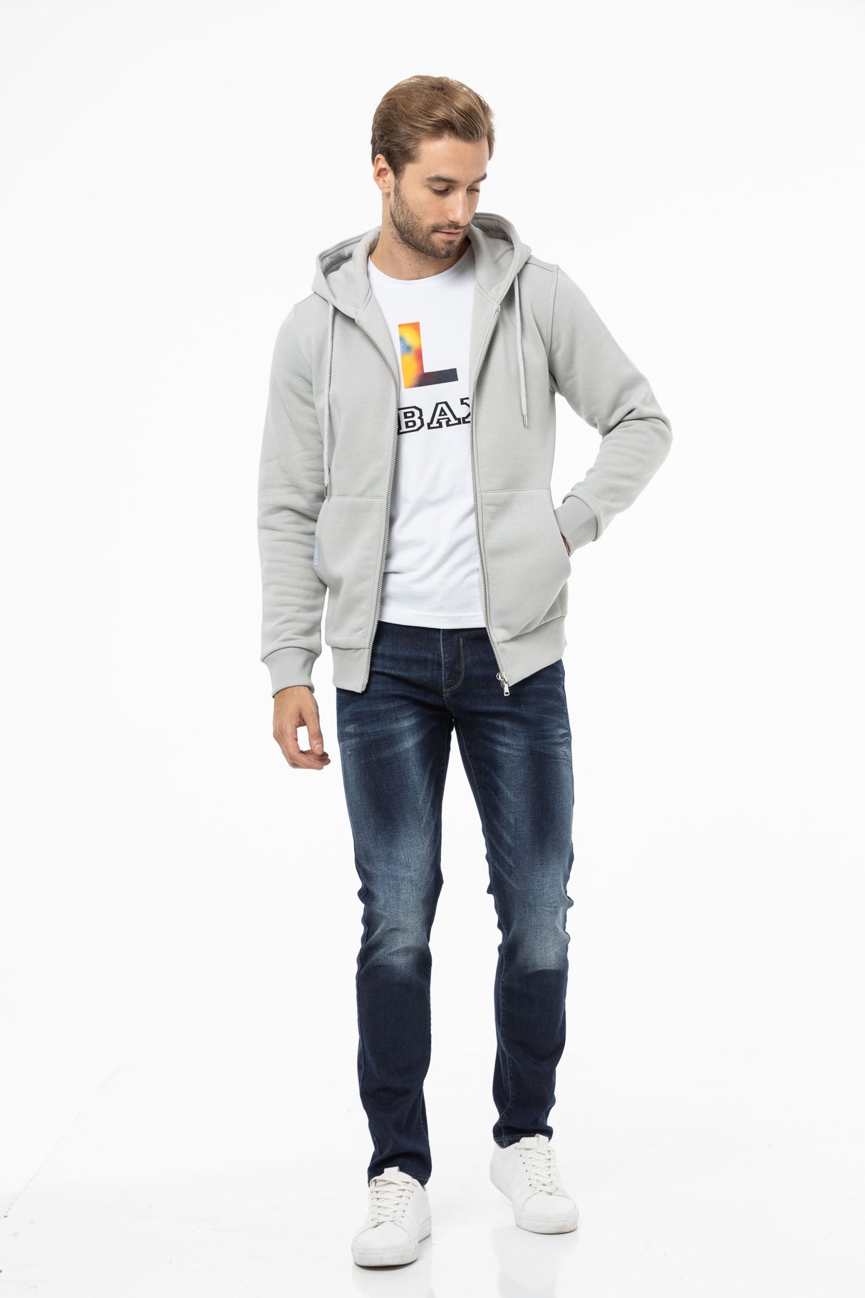 CL556 Herren Sweatjacke mit Kapuze -  Verschiedene Farben