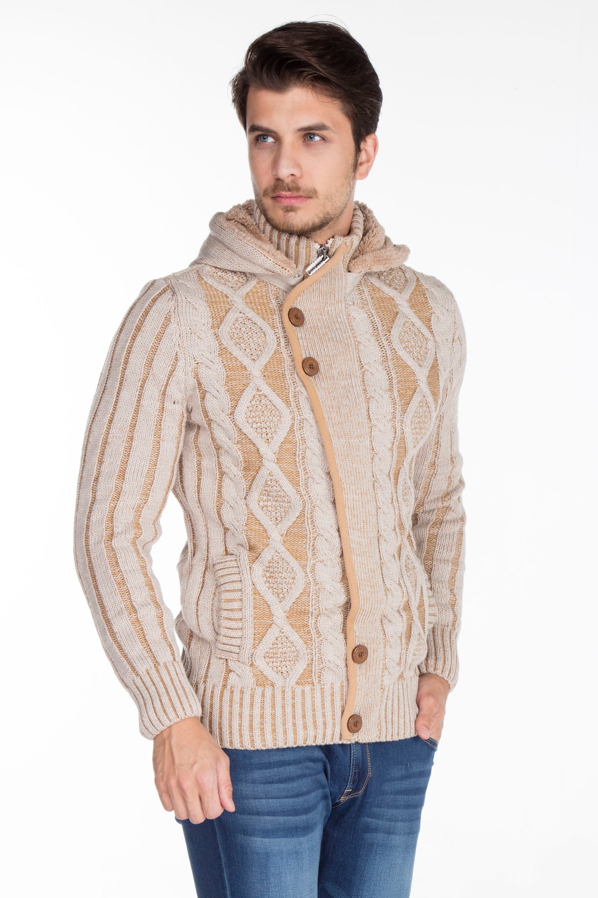 CP161 sweter męski rozpinany